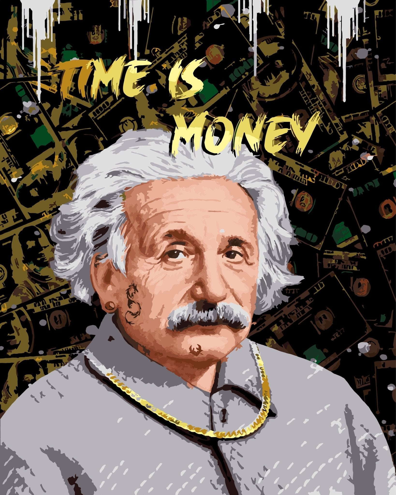 Pop Art Einstein paint by numbers kit