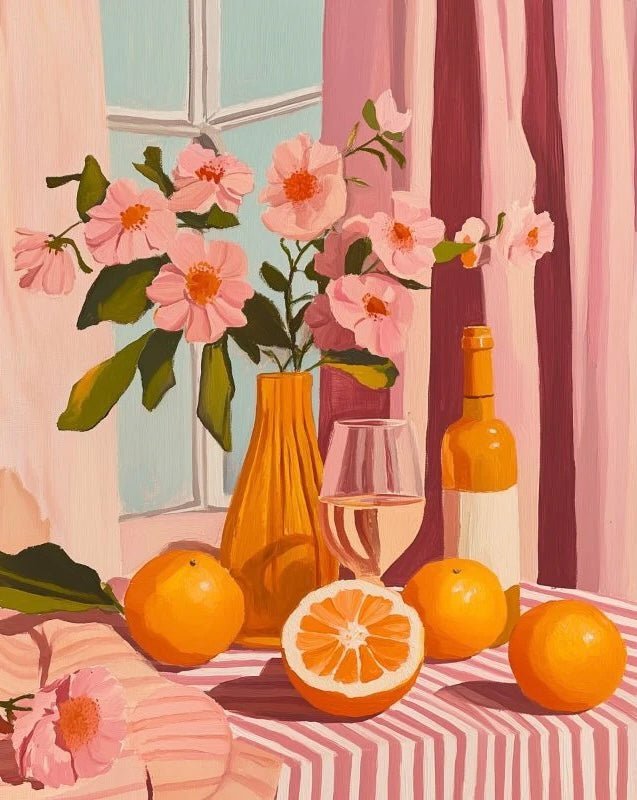 Oranges and Wine paint by numbers kit