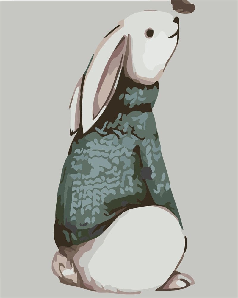 Rabbit Cartoon paint by numbers kit
