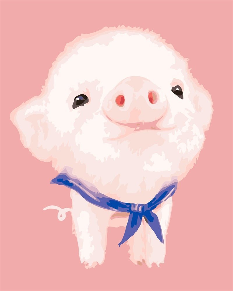 Pink Piglet paint by numbers kit