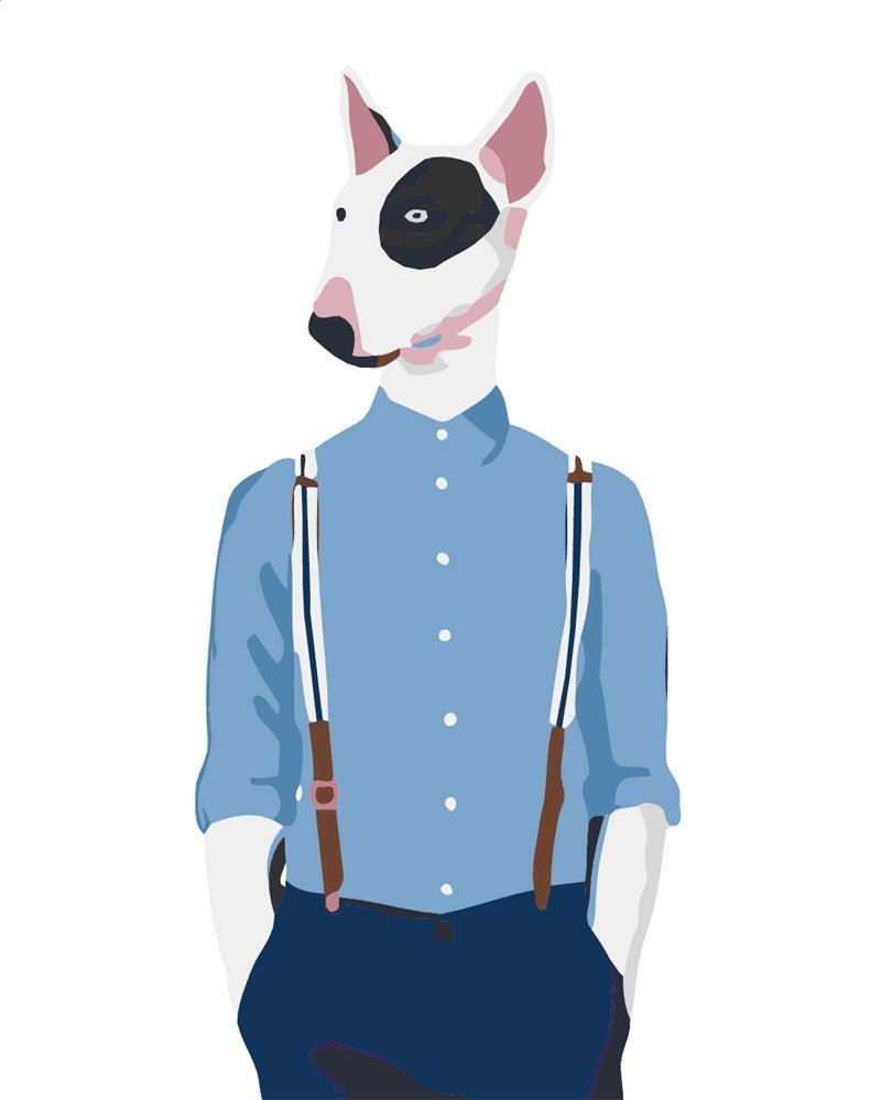 Dog with Shirt paint by numbers kit