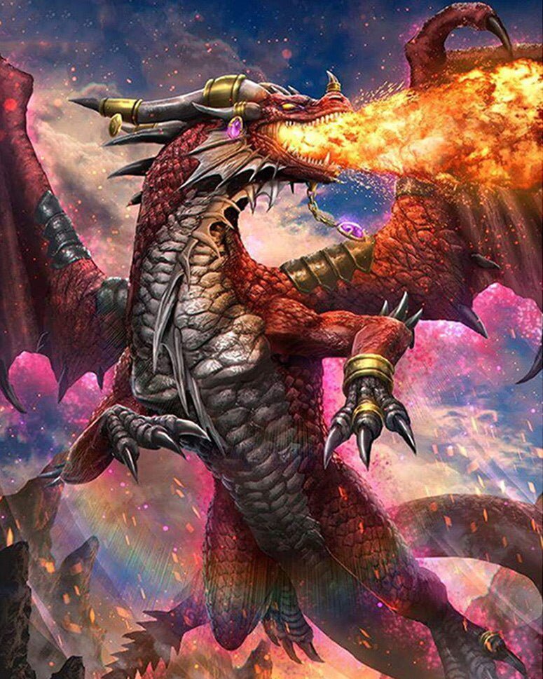 Fire Dragon paint by numbers kit