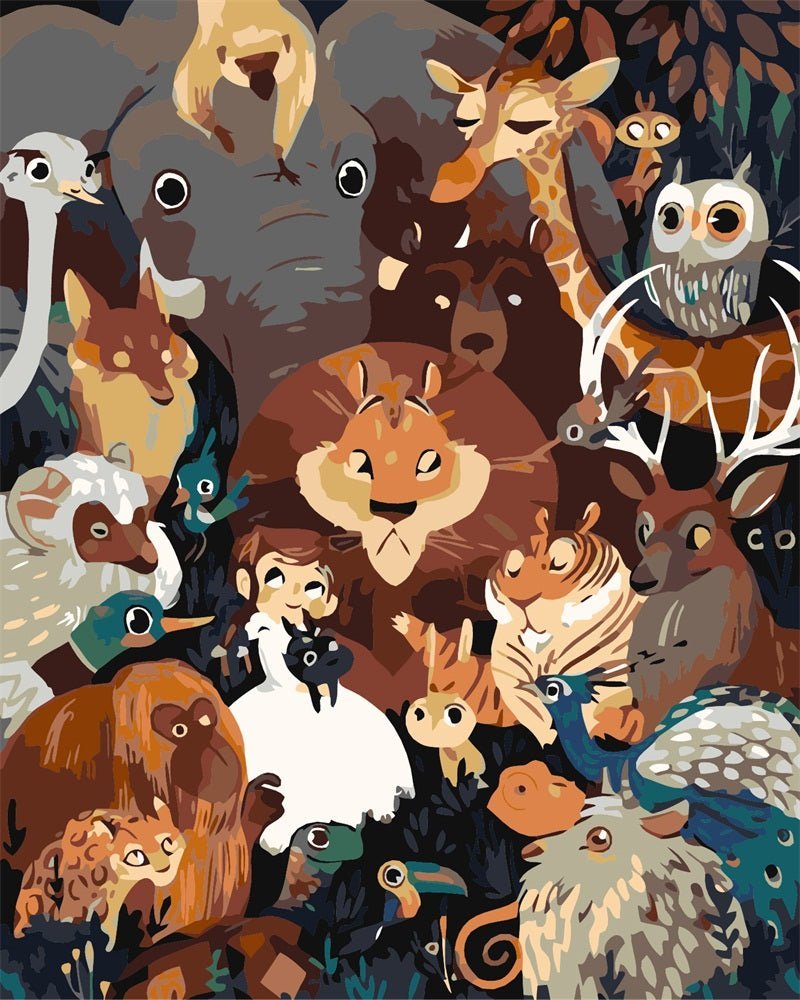 Zoo paint by numbers kit