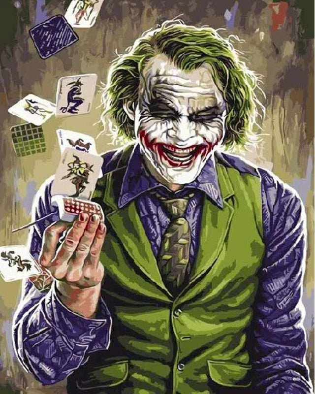 Joker Poker paint by numbers kit