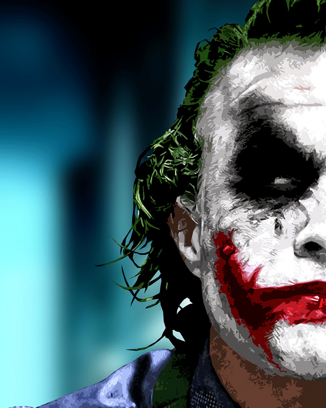Joker Half Face paint by numbers kit