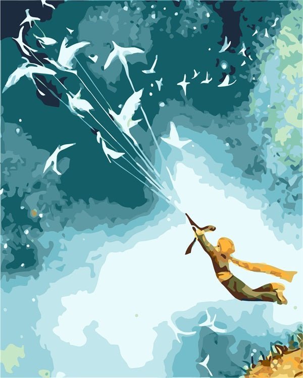 Little Prince Flying paint by numbers kit