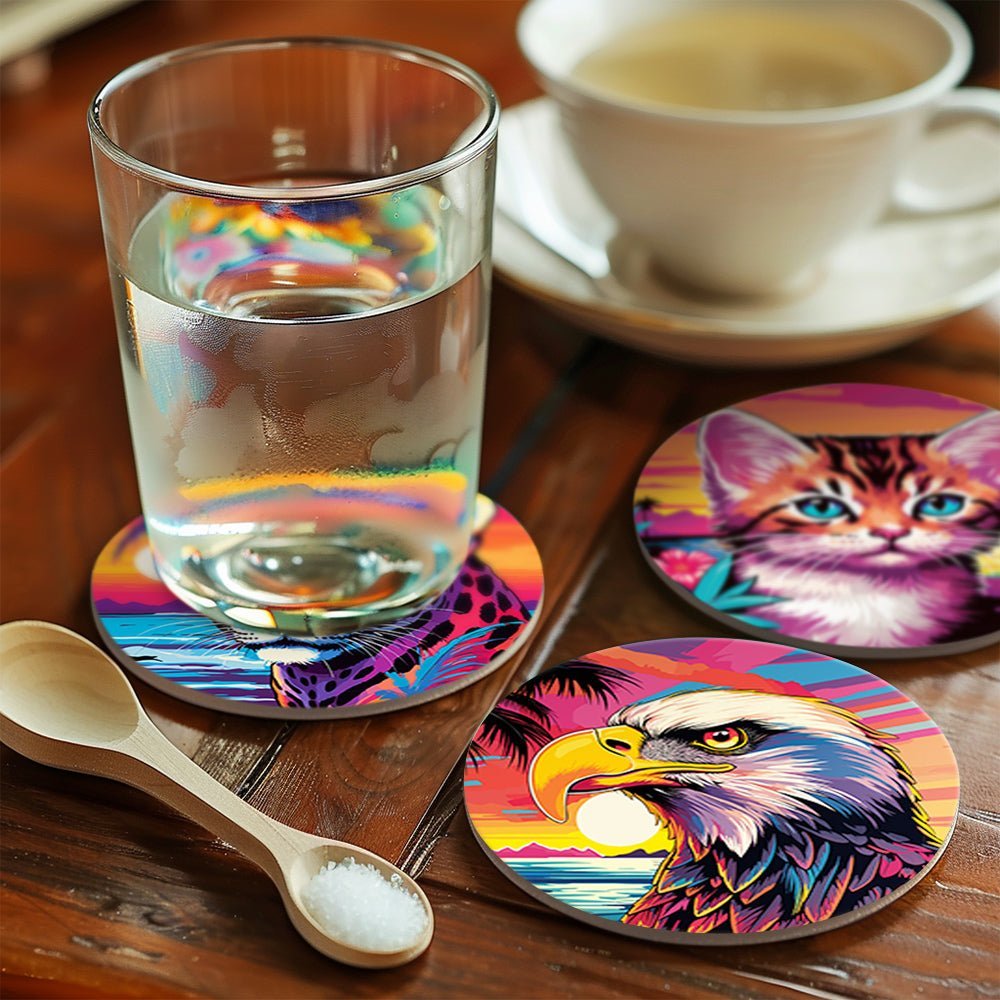 Animal Coasters 6 PCS paint by numbers kit