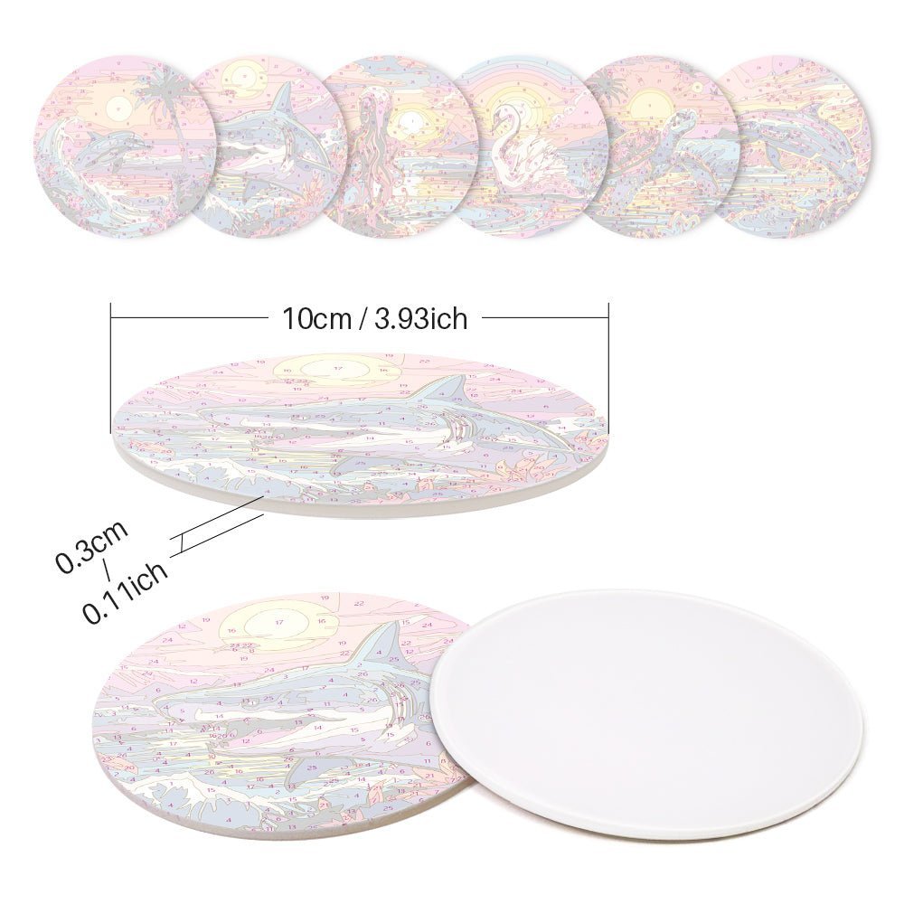 Ocean Coasters paint by numbers kit