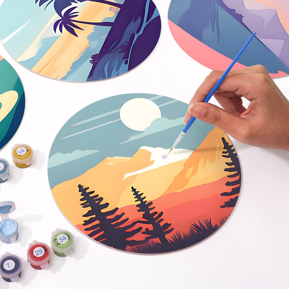 Landscape Placemat paint by numbers kit