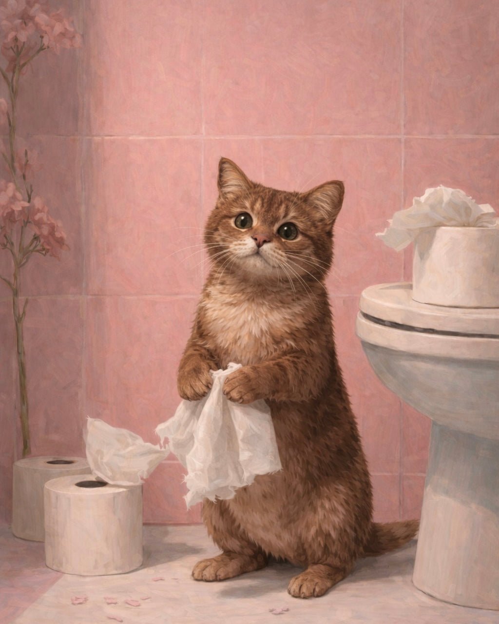 Cat in Chaos paint by numbers kit