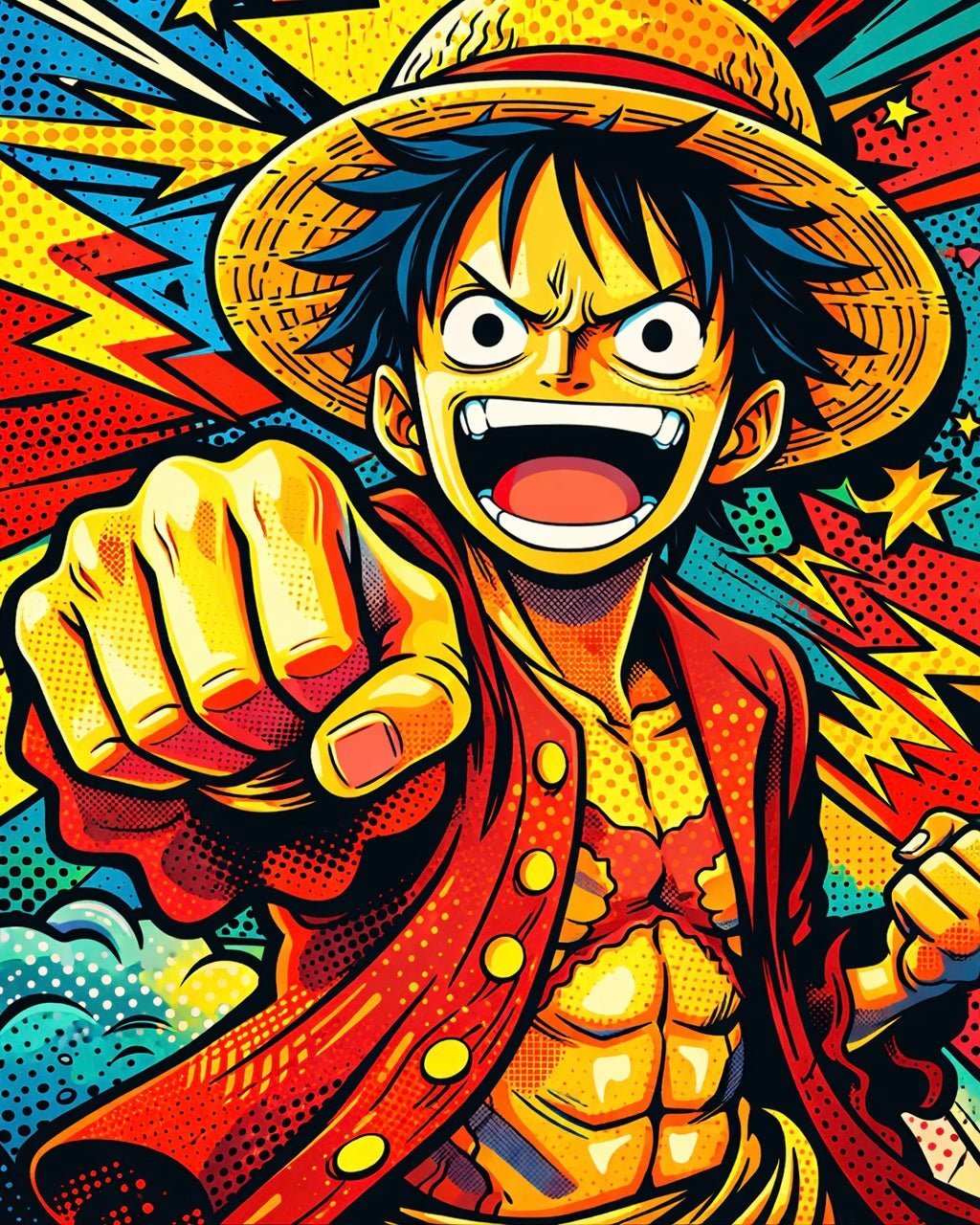 Anime Pop Art Hero paint by numbers kit