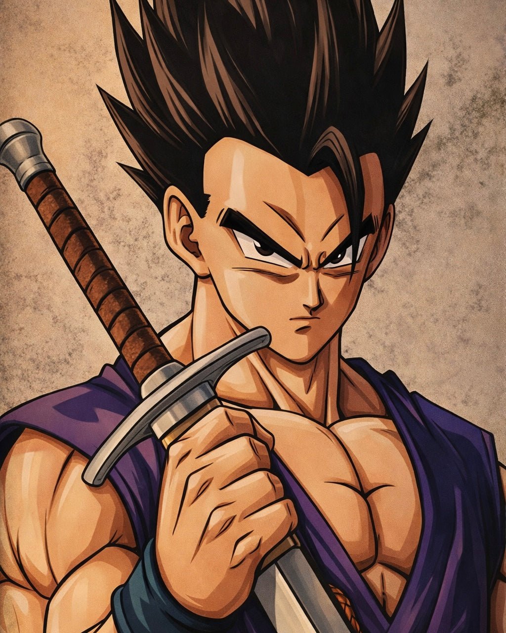 Anime Sword Warrior paint by numbers kit