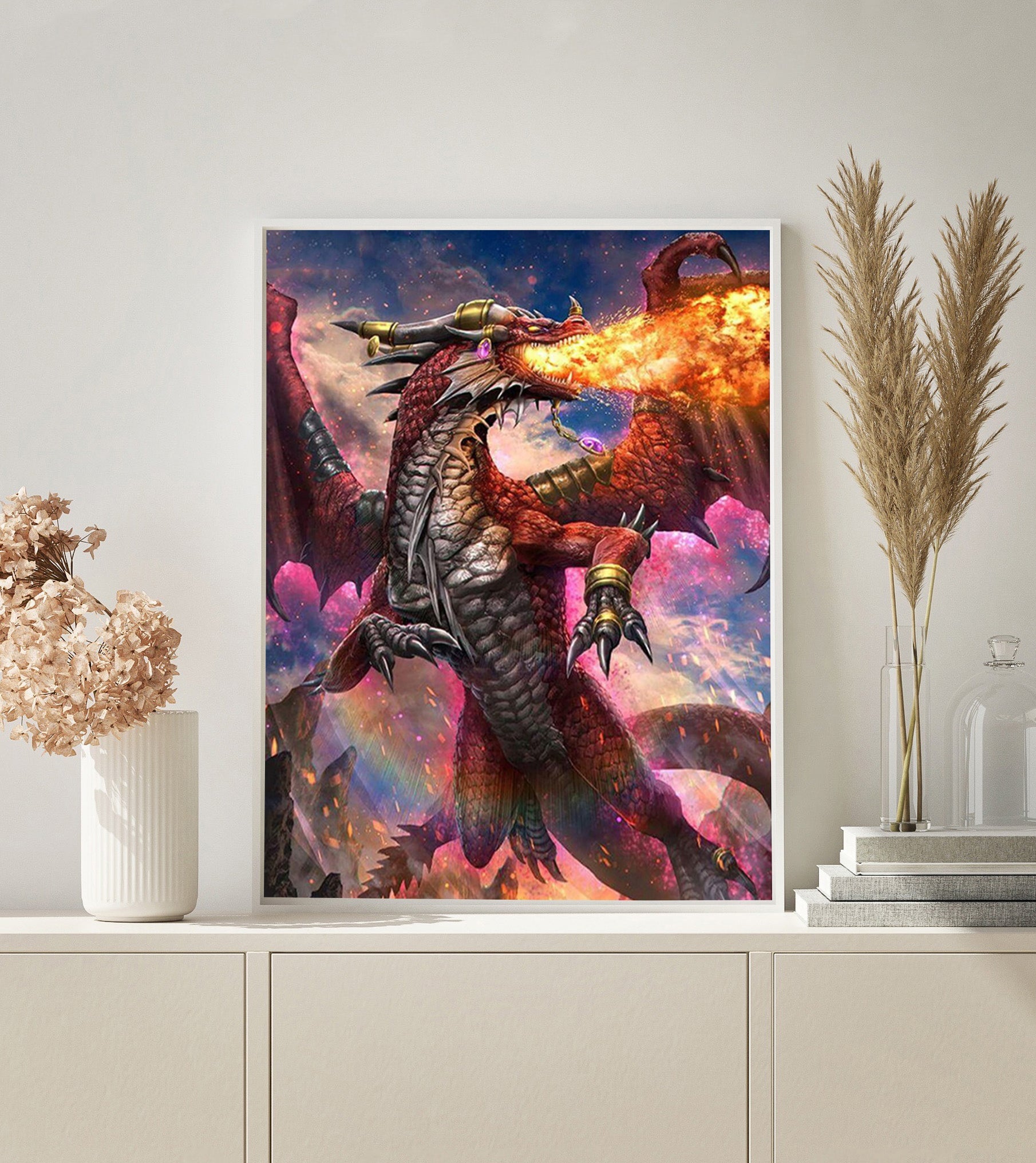 Fire Dragon paint by numbers kit