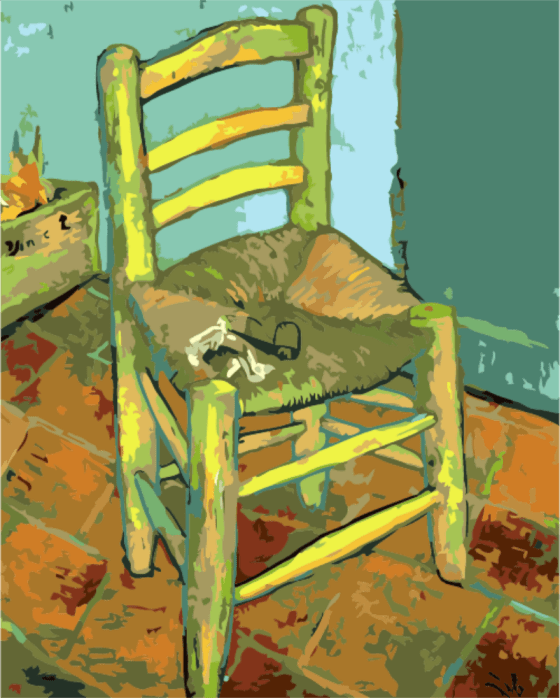 Van Gogh Chair with Pipe paint by numbers kit
