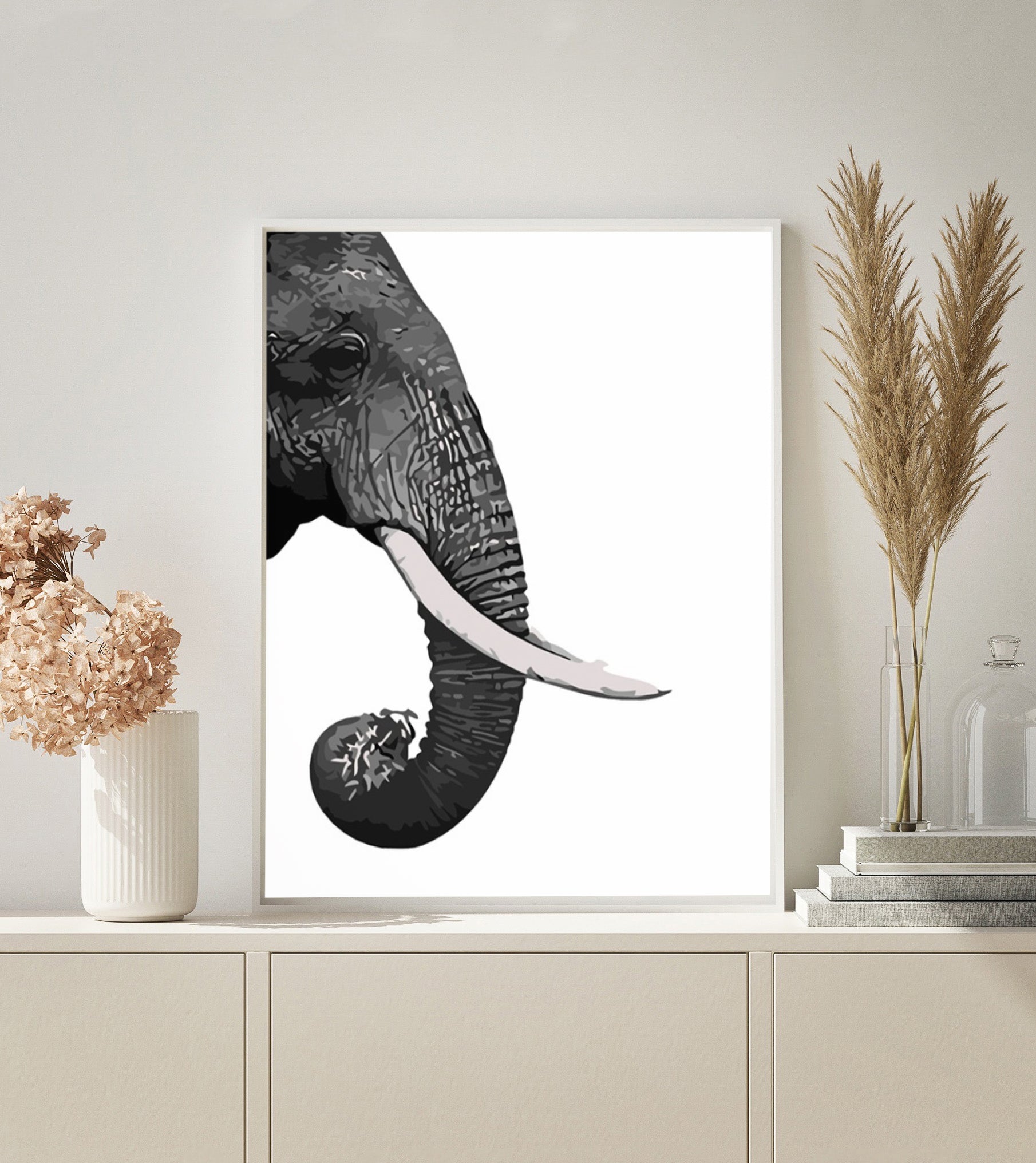 Elephant Profile paint by numbers kit