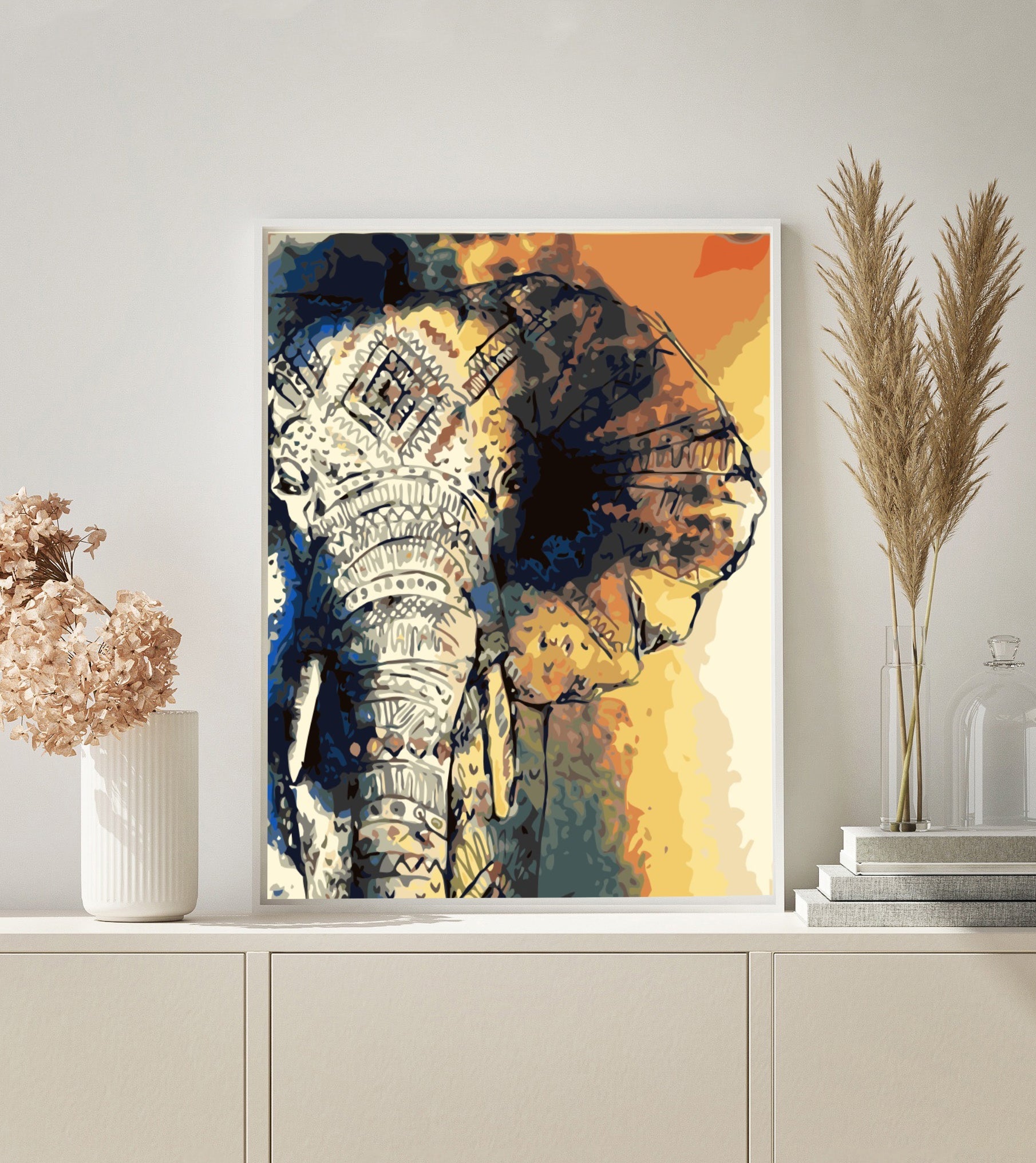 Elephant Spiritual paint by numbers kit