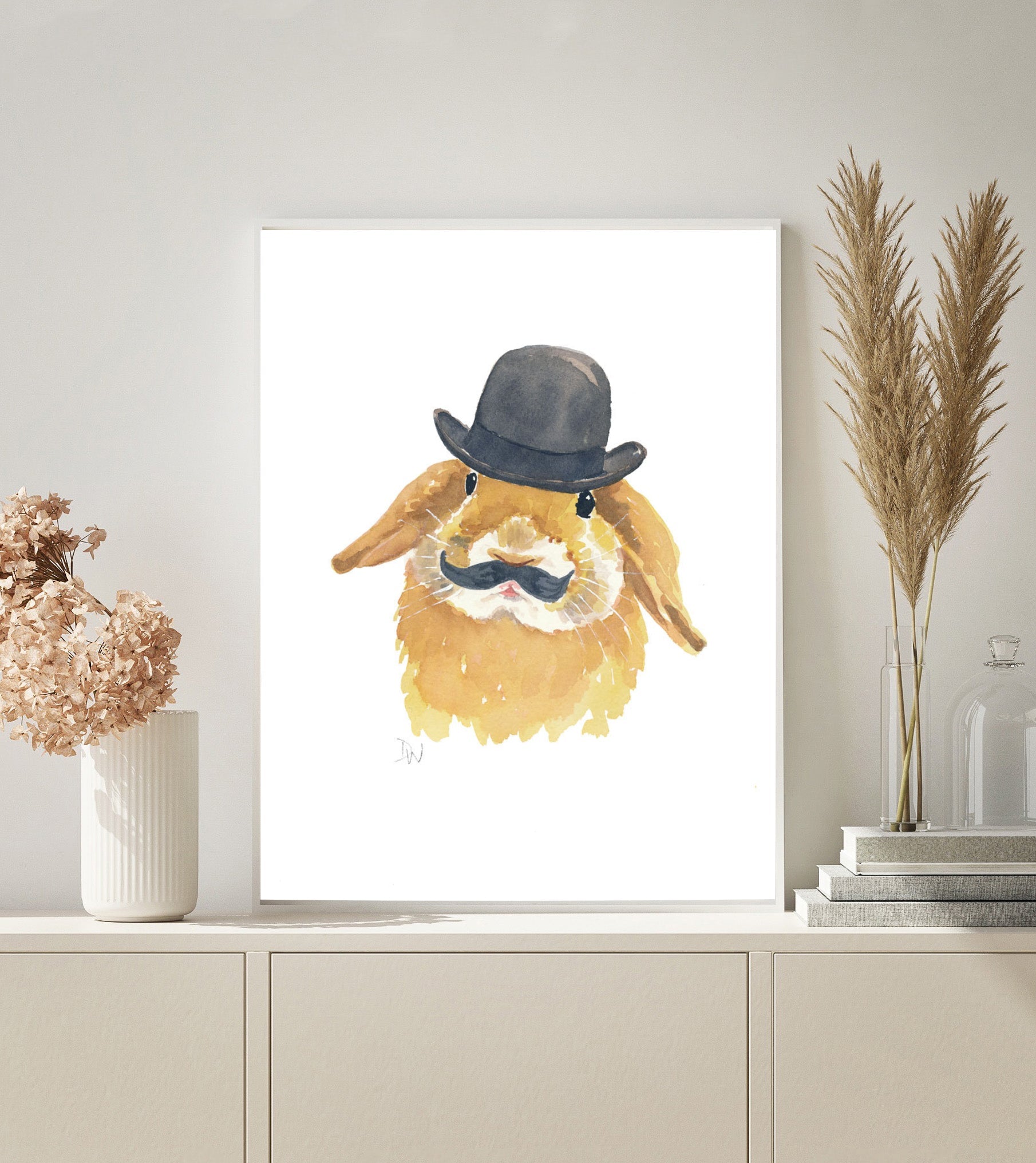 Rabbit with Hat paint by numbers kit