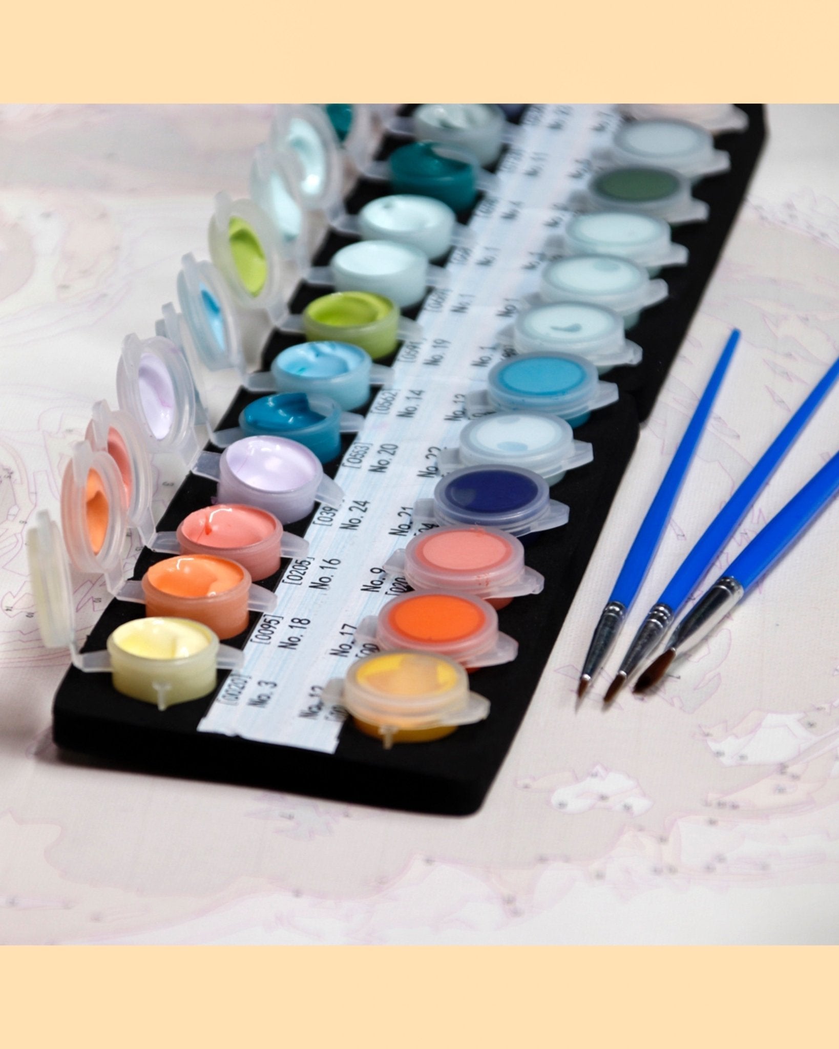Elephant Mother and Child Colorful paint by numbers kit