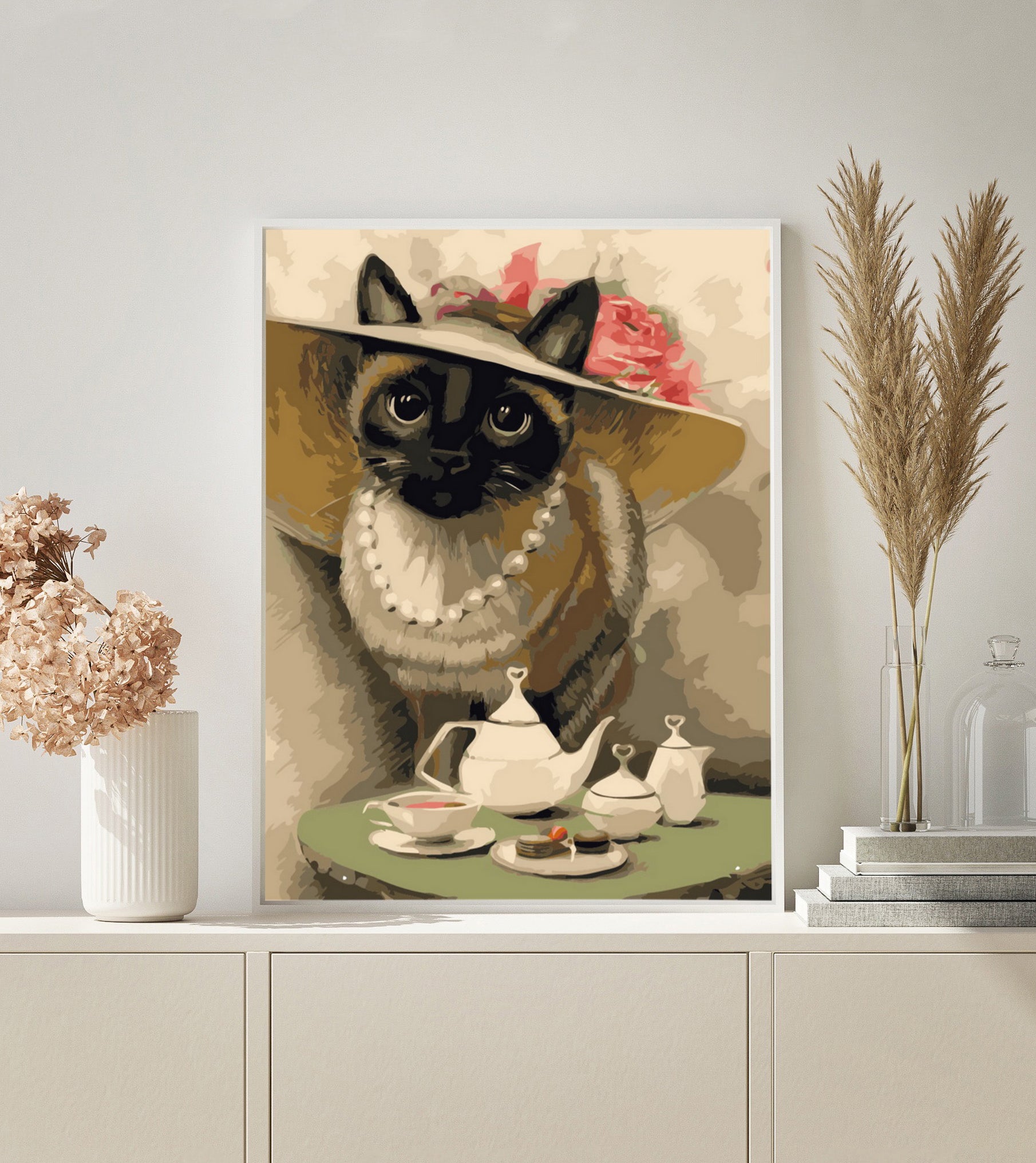 Cat with Hat paint by numbers kit