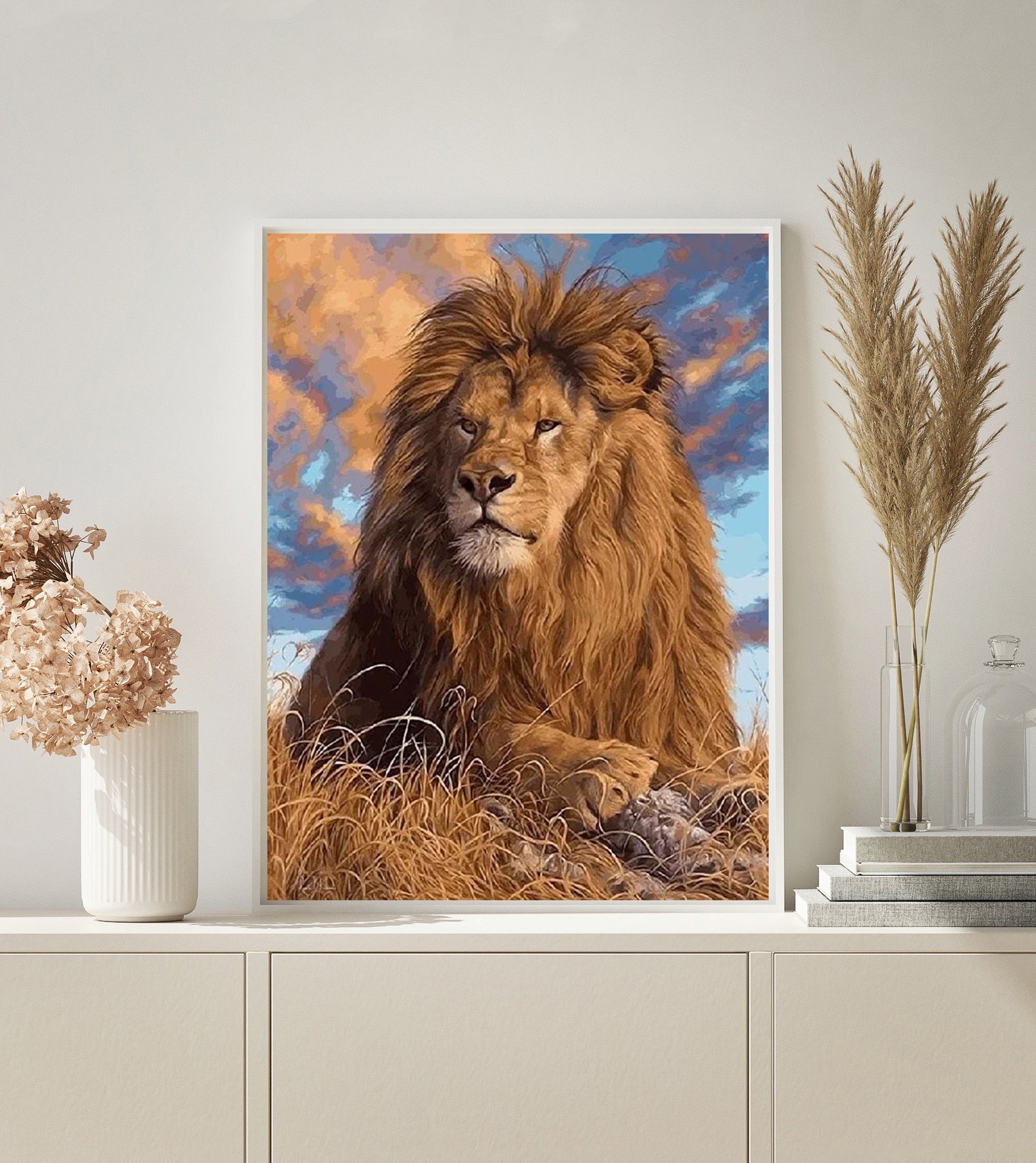 Majestic Lion paint by numbers kit