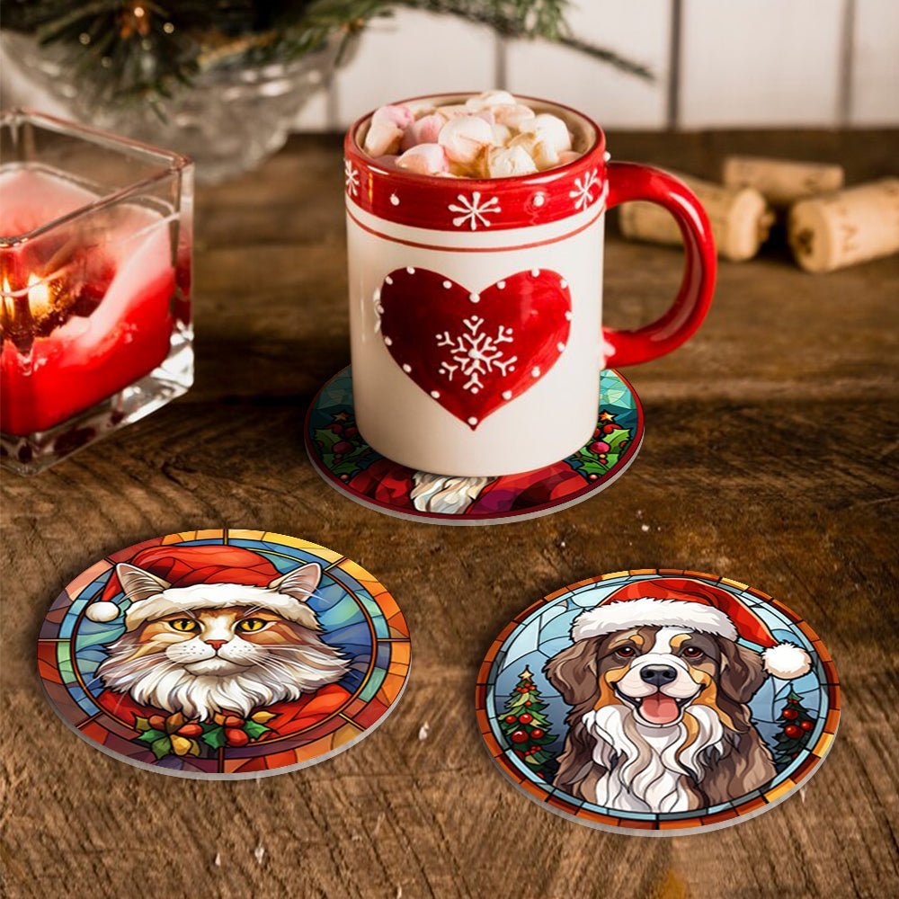 Christmas Coasters 6 PCS paint by numbers kit