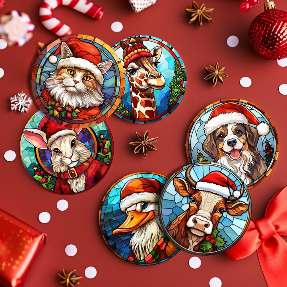 Christmas Coasters 6 PCS paint by numbers kit