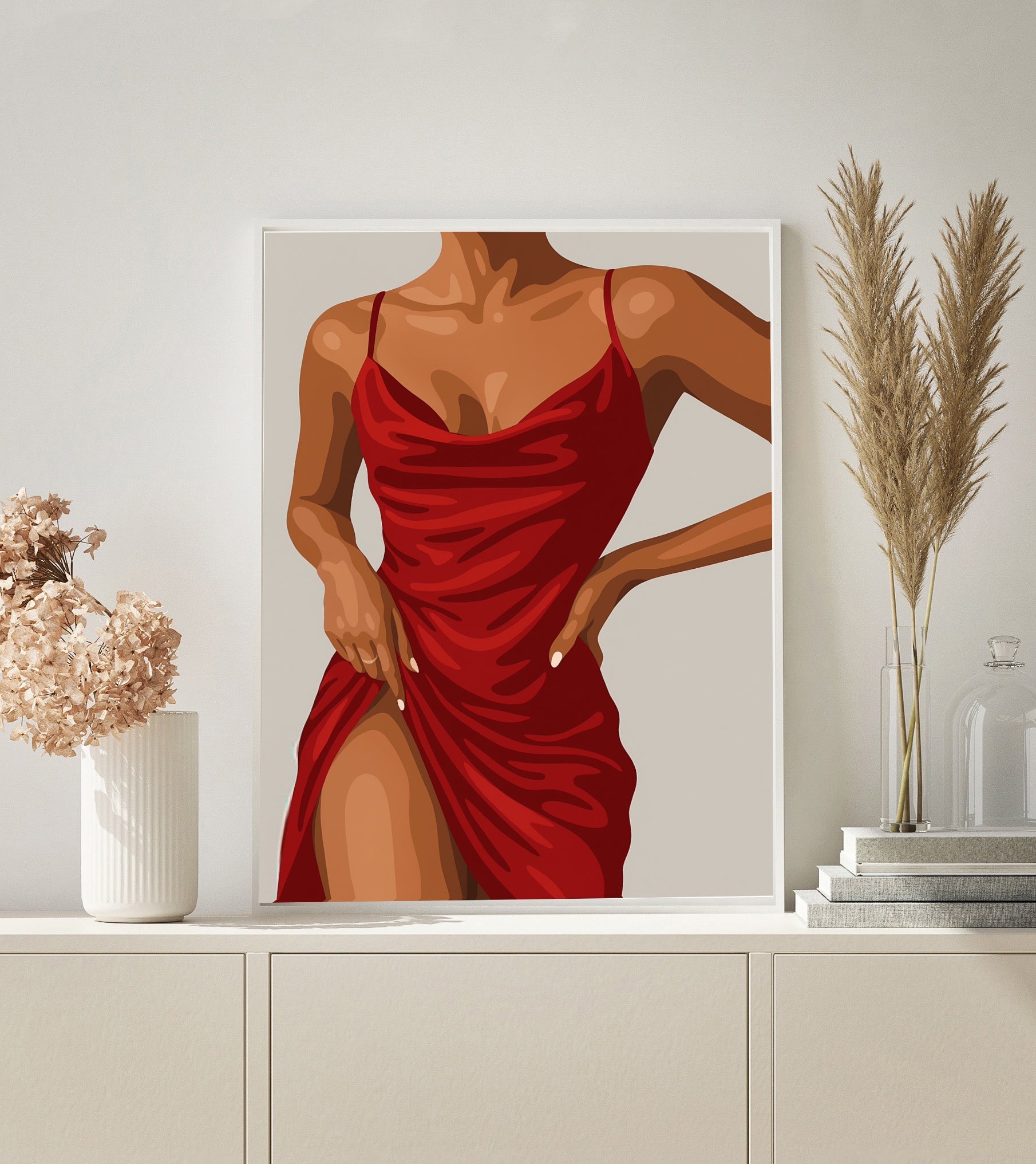 Red Lady paint by numbers kit