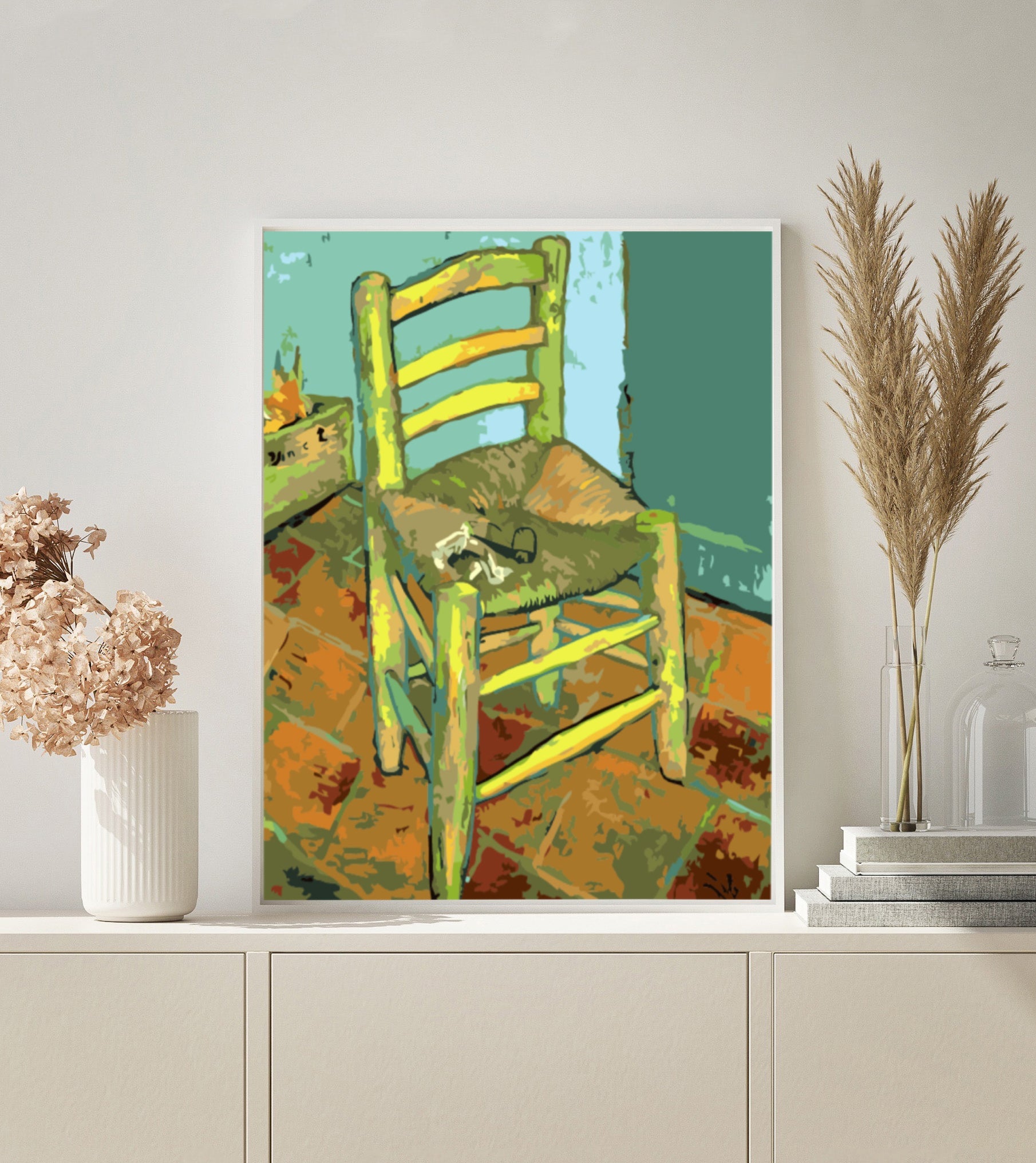 Van Gogh Chair with Pipe paint by numbers kit