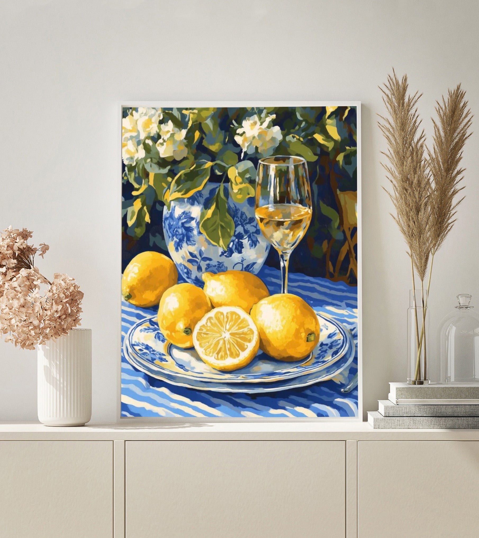 Lemons and Wine paint by numbers kit