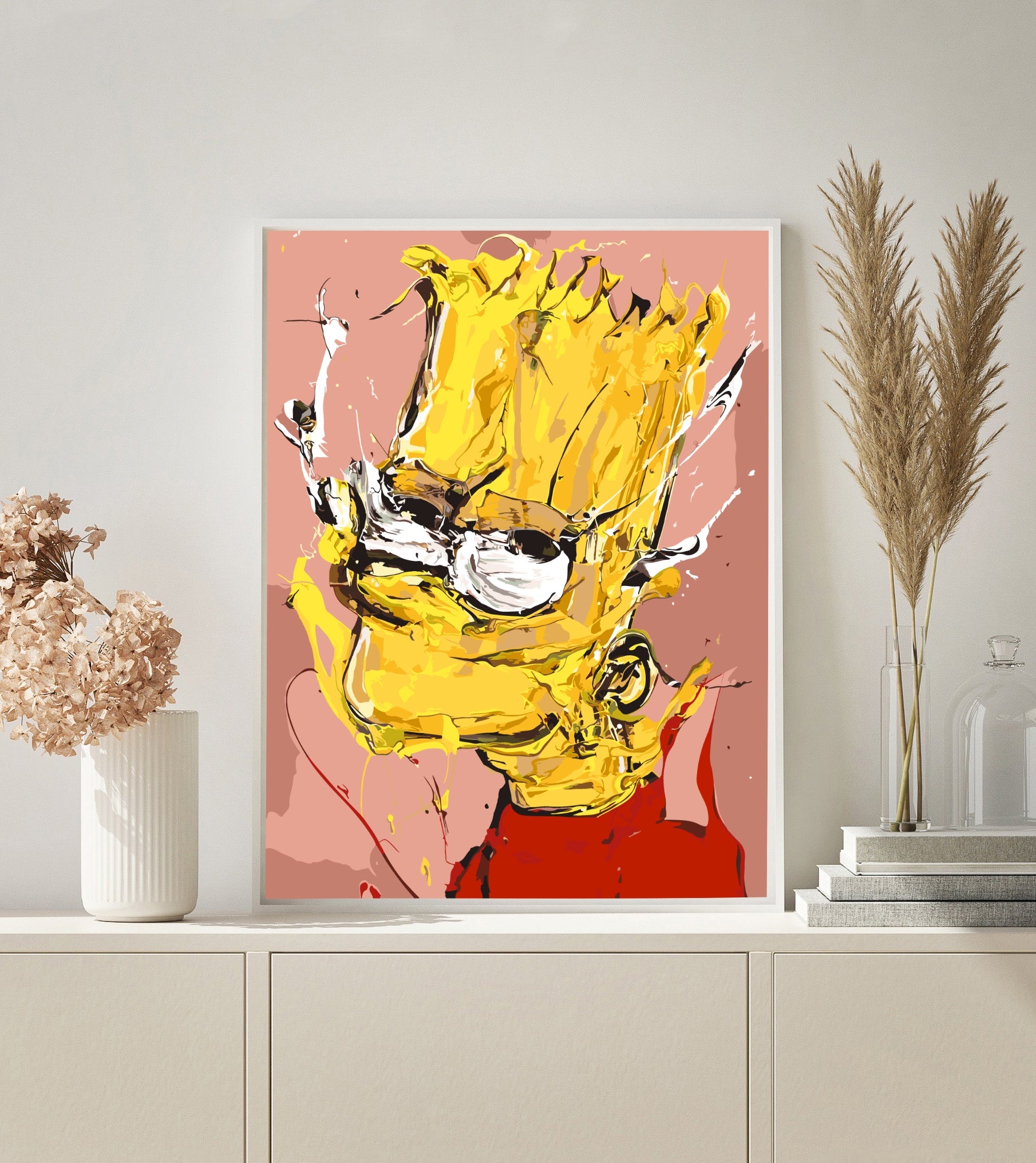 Abstract Bart Simpson paint by numbers kit