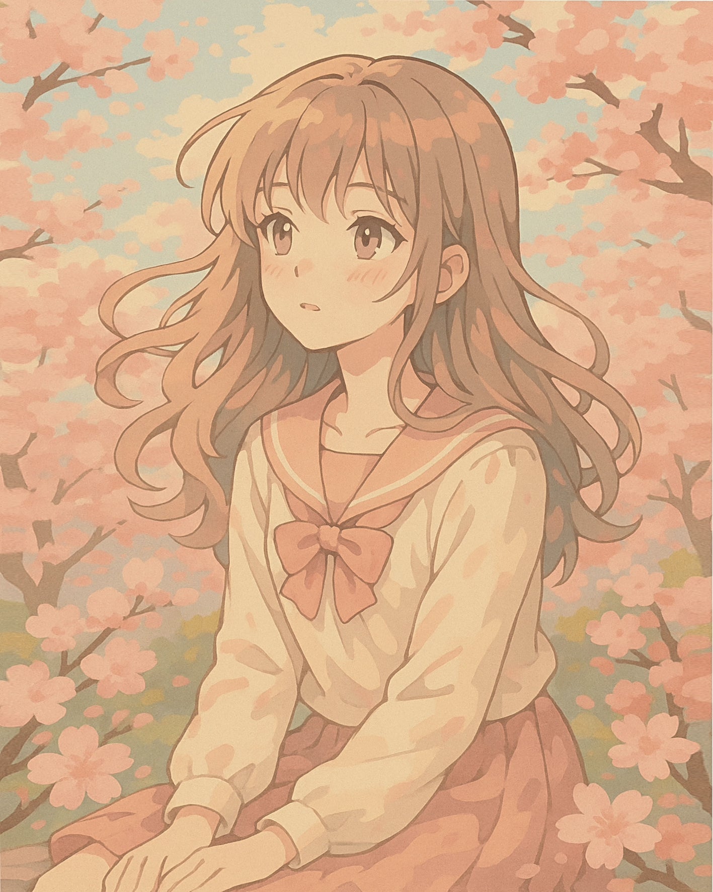 Anime Girl paint by numbers kit