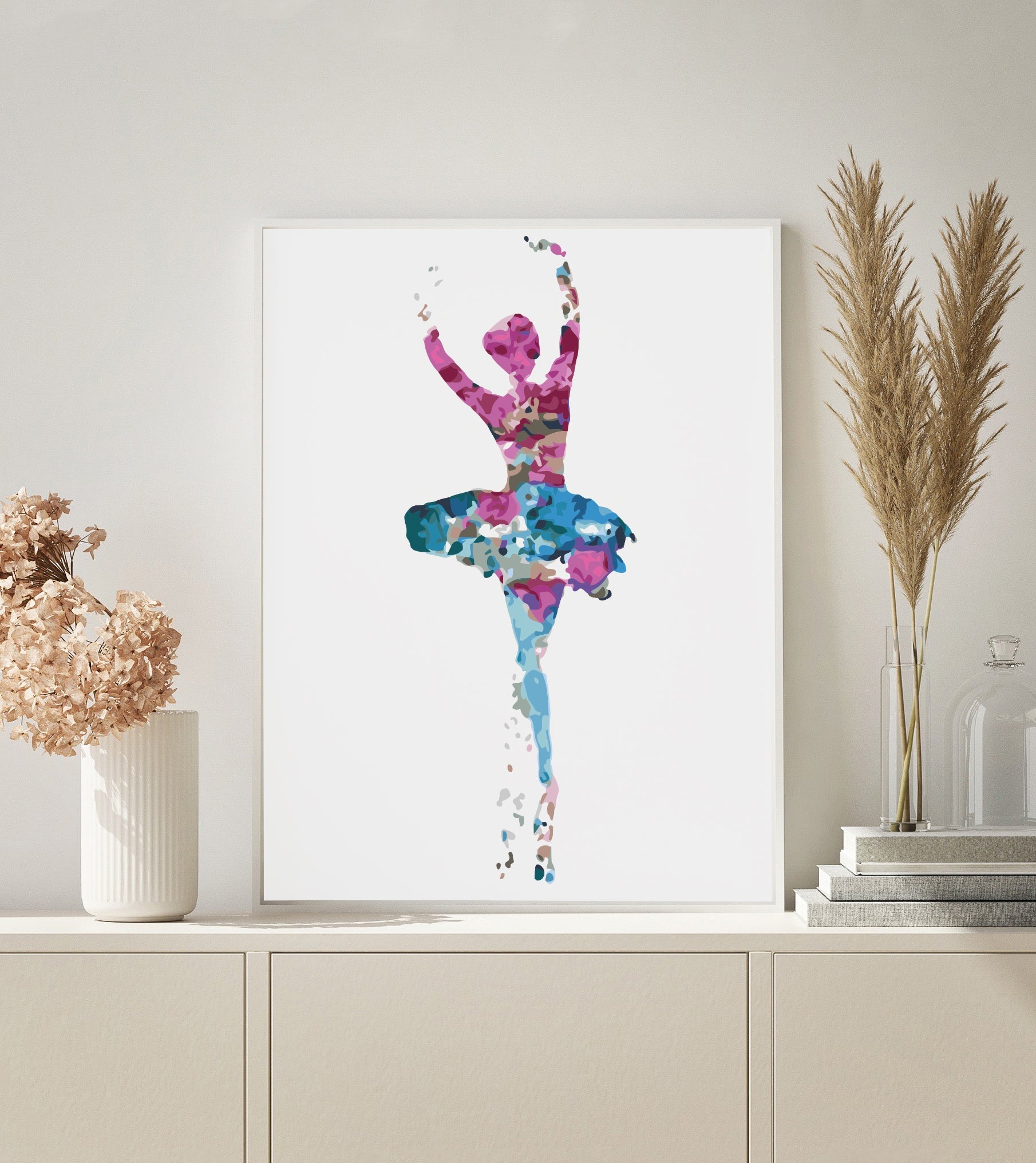 Colorful Ballet Woman paint by numbers kit
