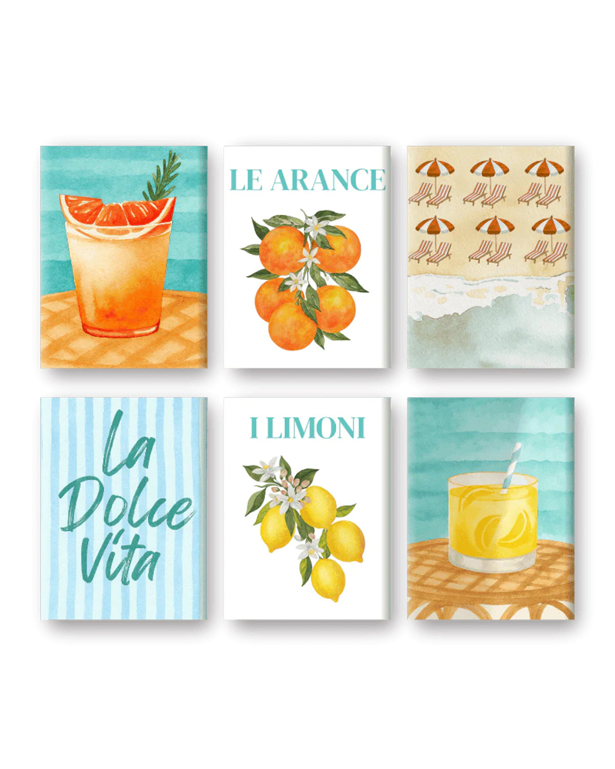 MINI PAINT BY NUMBERS | CITRUS COAST - Set of 6