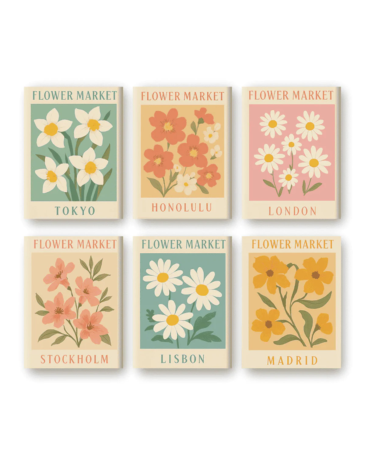 MINI PAINT BY NUMBERS | BLOOM AROUND THE WORLD - Set of 6