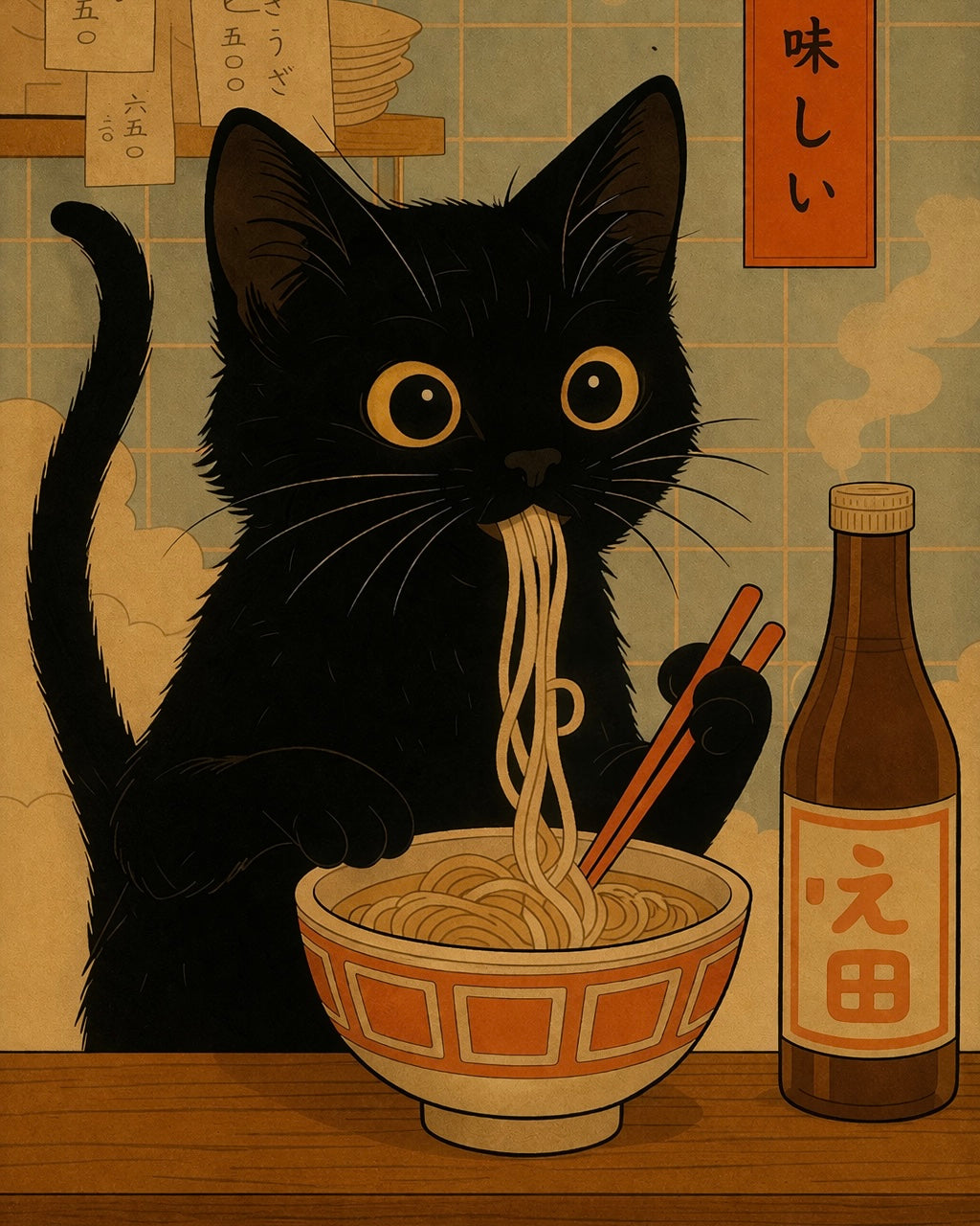 PAINT BY NUMBERS | RAMEN CAT