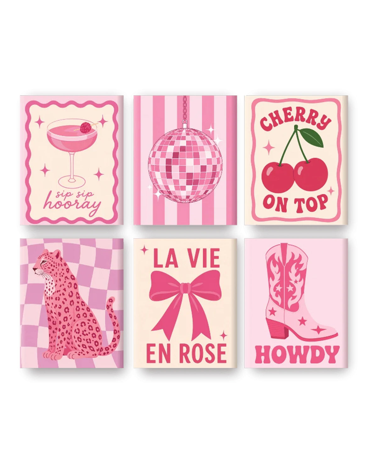 MINI PAINT BY NUMBERS | CHERRY CLUB - Set of 6