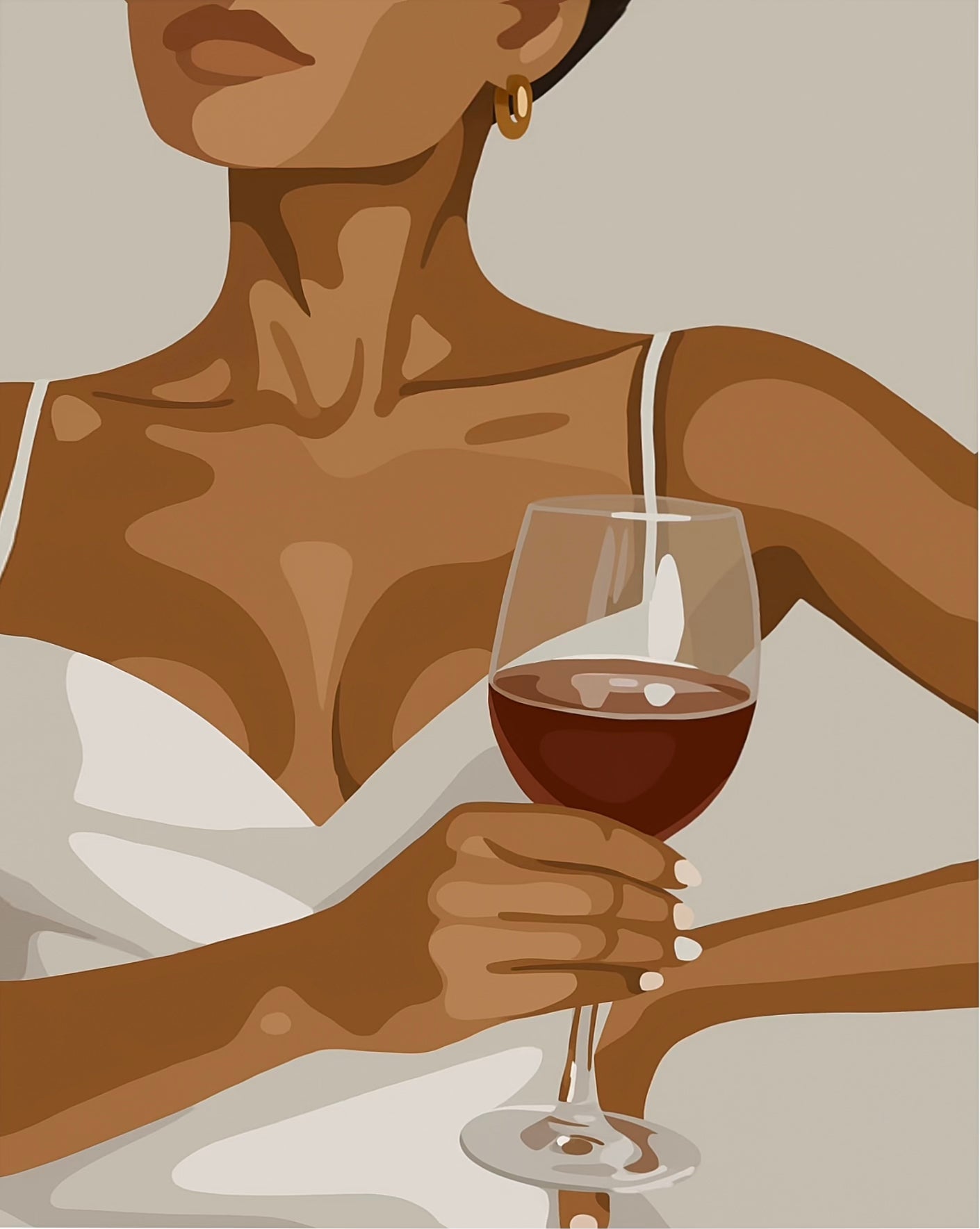 Red Wine paint by numbers kit