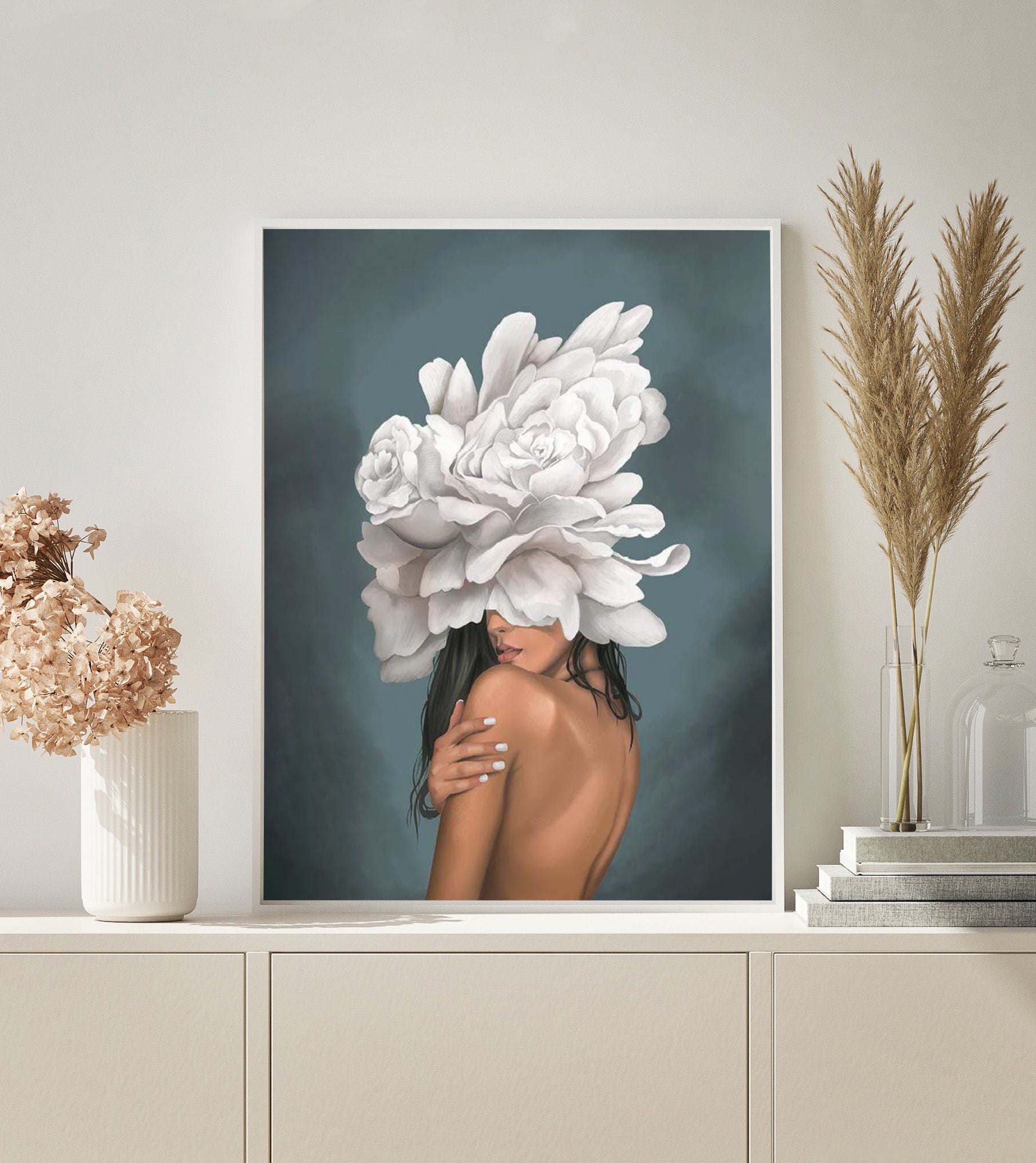 Woman with Flowers paint by numbers kit