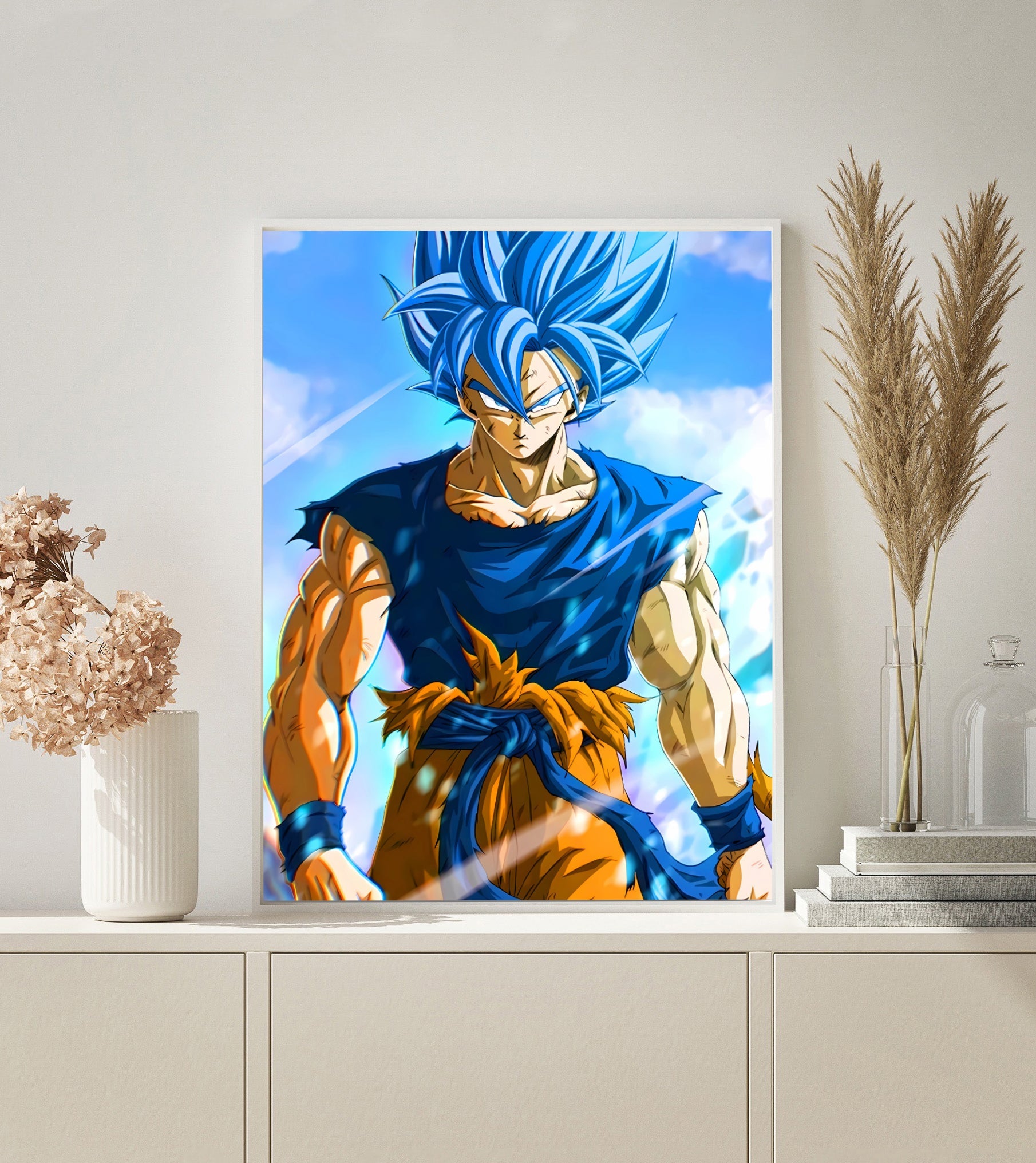 Anime Blue Energy paint by numbers kit