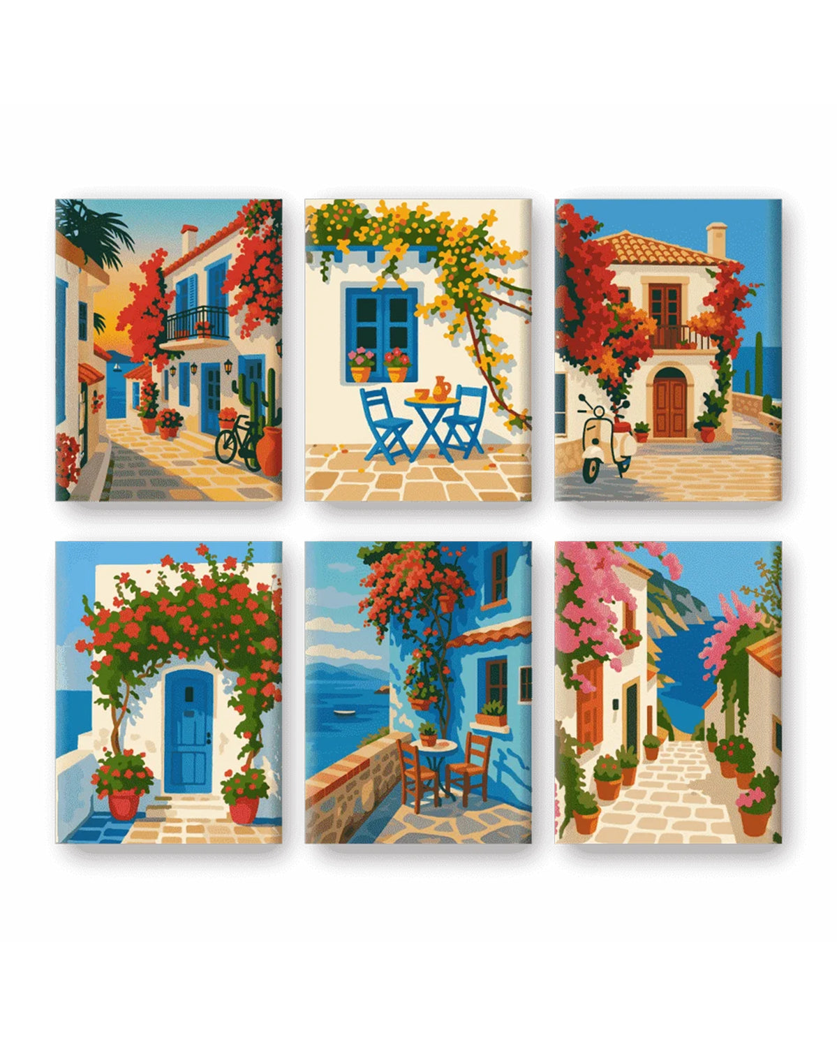 MINI PAINT BY NUMBERS | GREEK SUMMER - Set of 6
