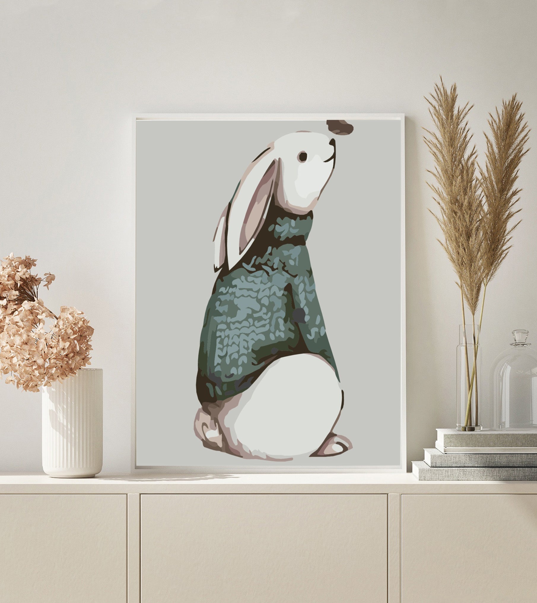 Rabbit Cartoon paint by numbers kit