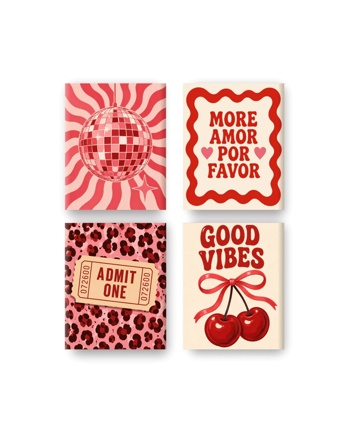 MINI PAINT BY NUMBERS | RETRO GOOD VIBES - Set of 4