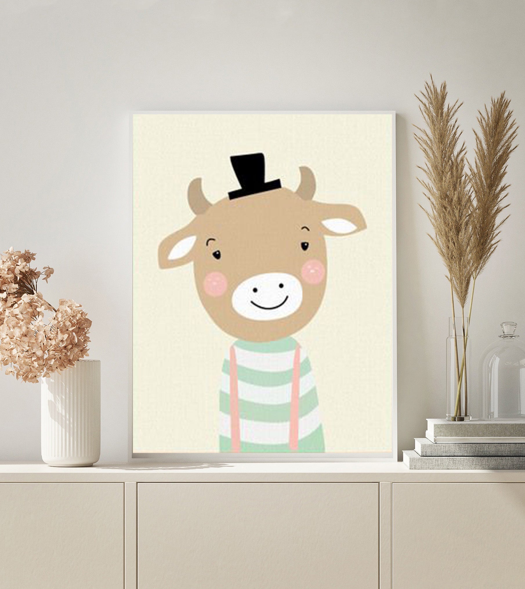 Cow Cartoon paint by numbers kit