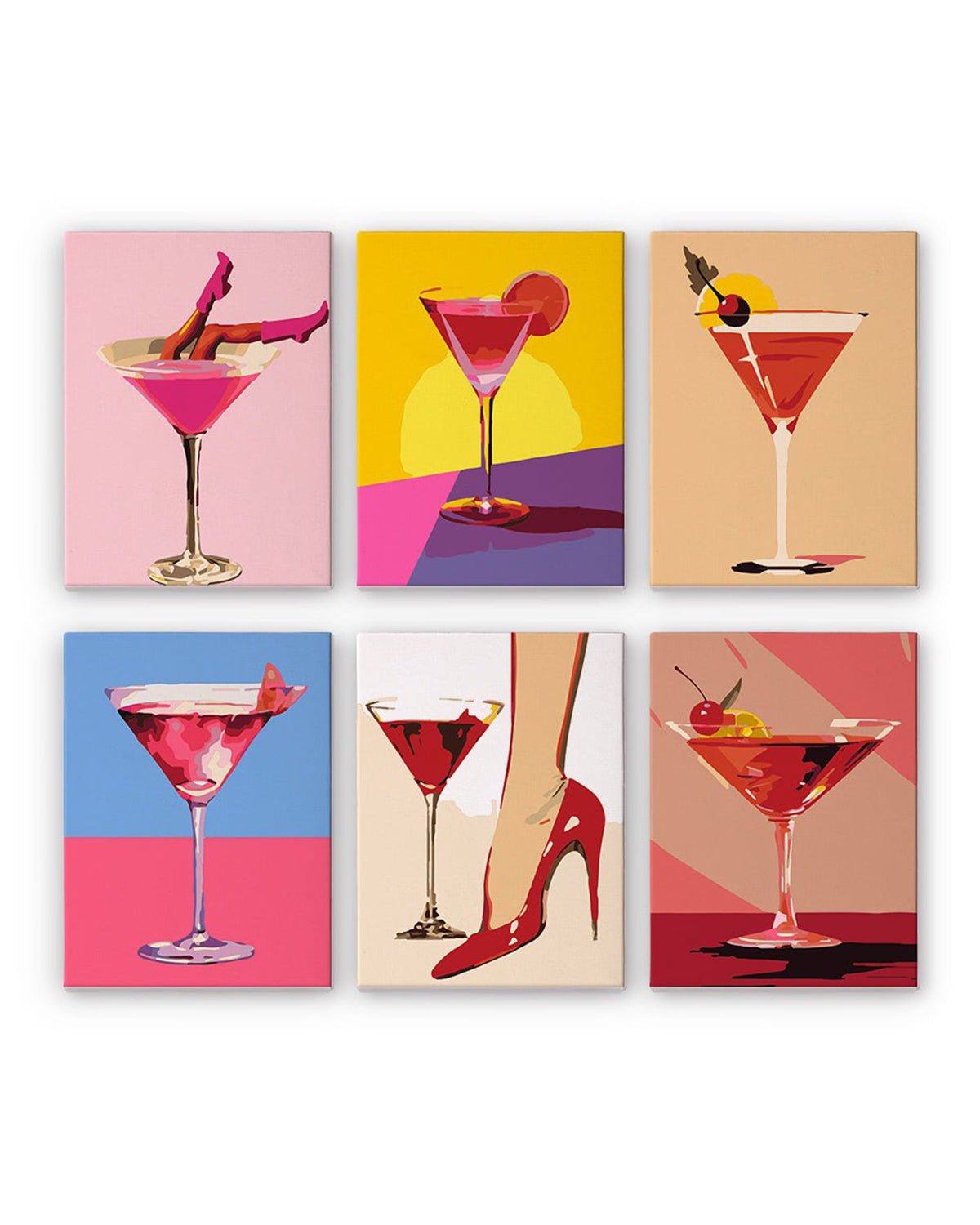 MINI PAINT BY NUMBERS | COCKTAIL LADIES - Set of 6