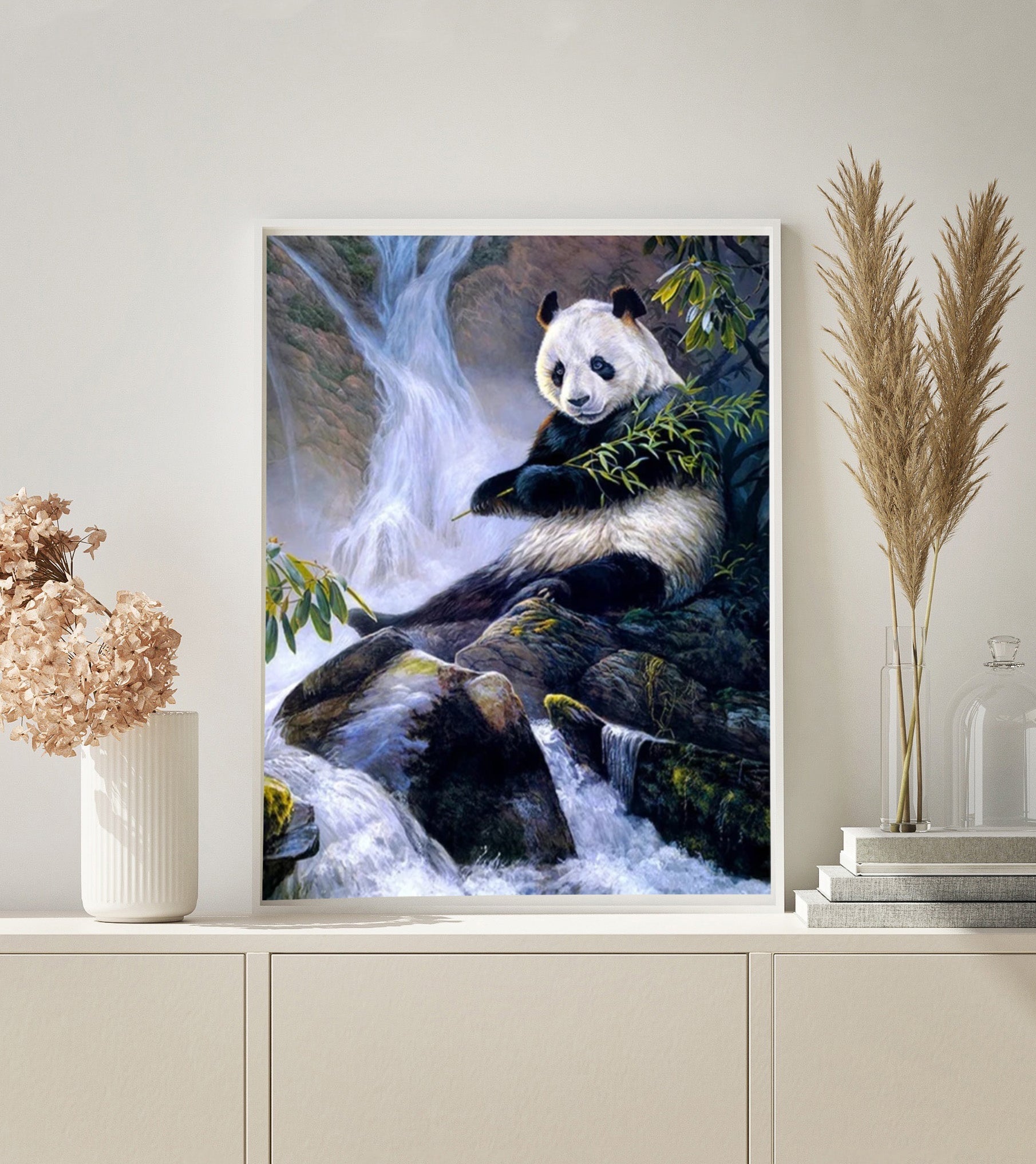 Panda by the River paint by numbers kit