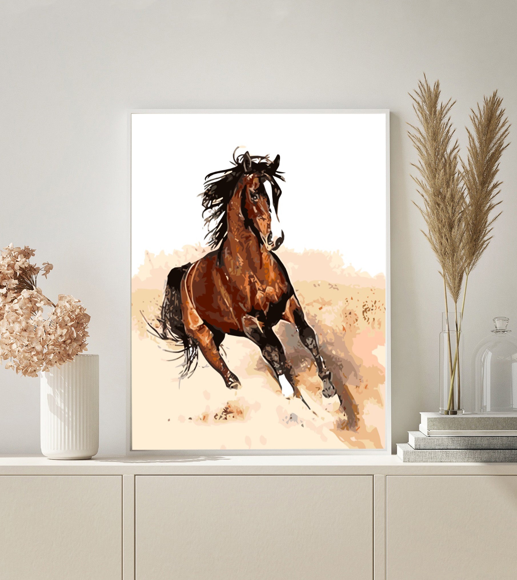 Horse in Sand paint by numbers kit