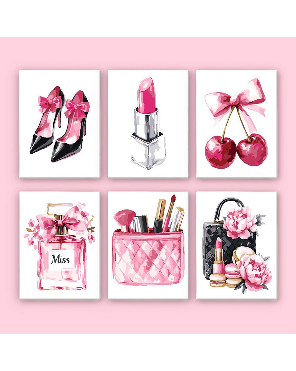 MINI PAINT BY NUMBERS | PINK - Set of 6