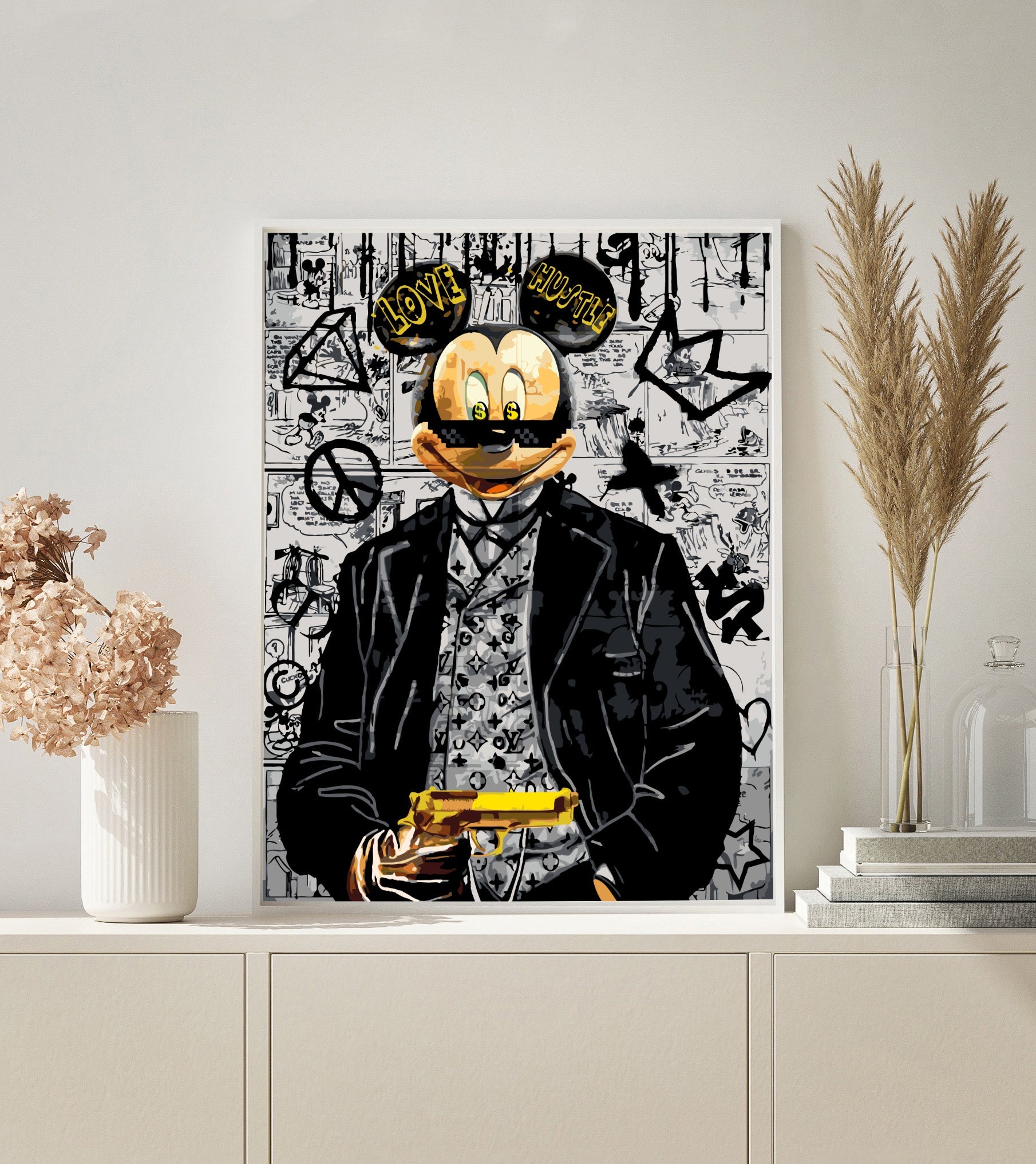 Pop Art Gangster Mouse paint by numbers kit