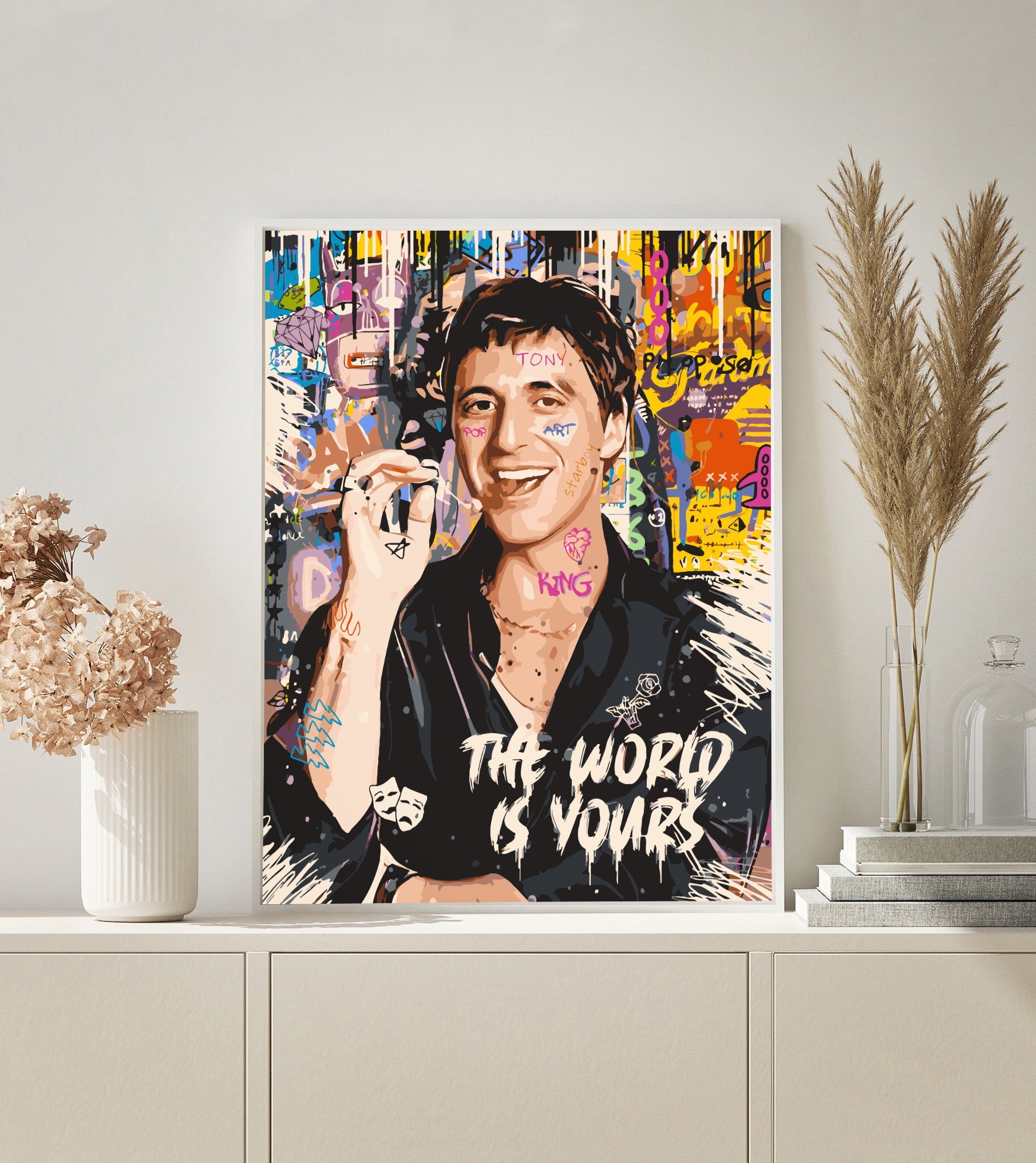 Pop Art Scarface paint by numbers kit