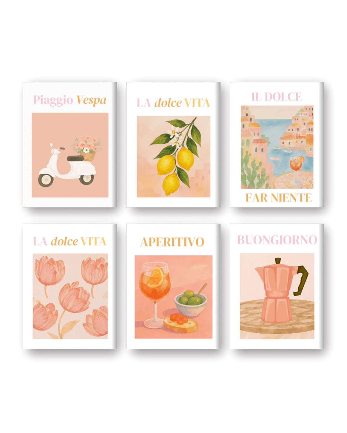 MINI PAINT BY NUMBERS | BLUSH ITALIAN ESCAPE - Set of 6